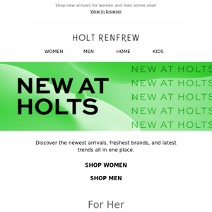 New at Holts | Fresh Spring Style
