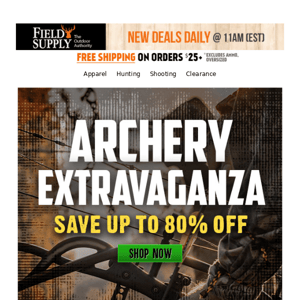 🎯 Archery Extravangza: up to 80% off