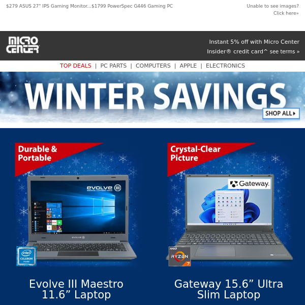 $349 Gateway 15.6" Ultra Slim Laptop! $299 Dell 3520 15.6" Laptop