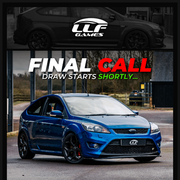 🚀 LLF Games, will you WIN our 340bhp Performance Blue ST2 or £4,000 cash at 10pm for 29p?