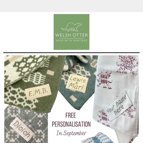 Free Personalisation - Ends Saturday