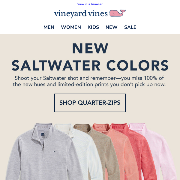 NEW Spring Color Drop: Saltwater Quarter-Zips
