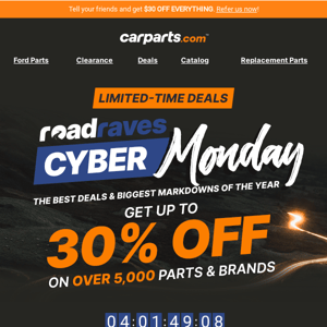 [Cyber Monday Deals] Up to 30% OFF on Thousands of Parts & Brands 💰