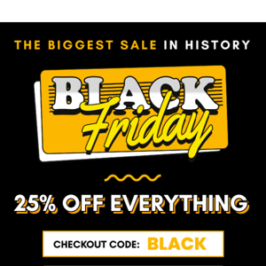 25% off EVERYTHING
