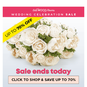 Your Favorite Wedding Flowers Selling Out Today! 😍