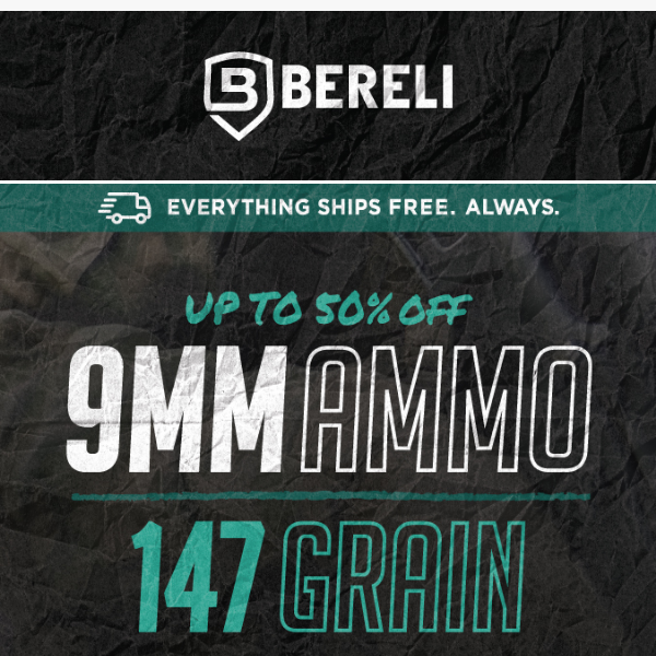 This Is Exciting! 🤩 50% Off 9mm 147 Grain Ammo