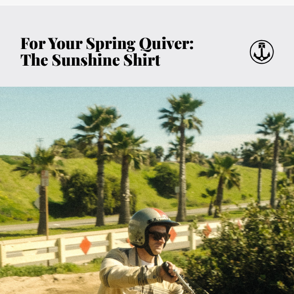 ☀️ For Your Spring Quiver: The Sunshine Shirt.