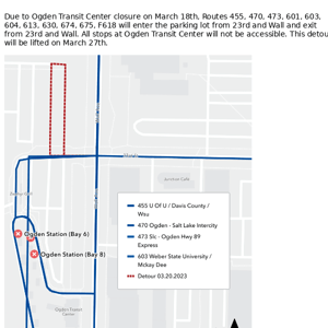 Update: Ogden Transit Center Closed March 18th