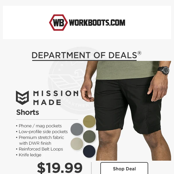 DOD: Shorts FOR ONLY $19.99! 💥