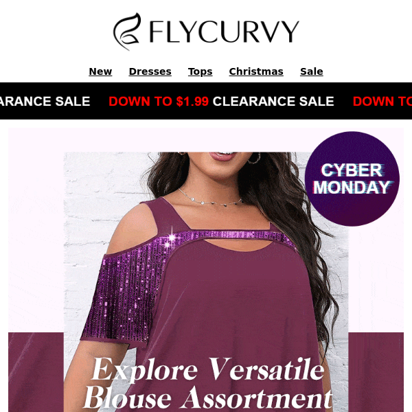 😎.FlyCurvy.$50 Off All Blouses: Don't Miss Out on the Savings!