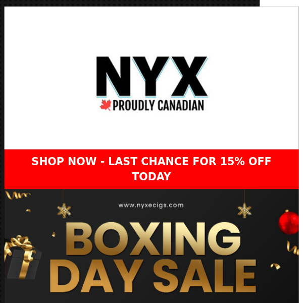 BOXING DAY SALE