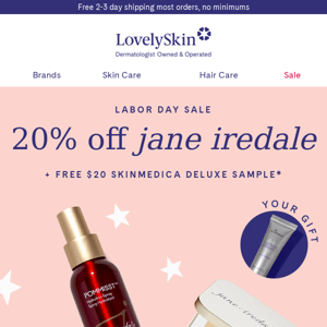Last 24 hours for 20% off all jane iredale favorites