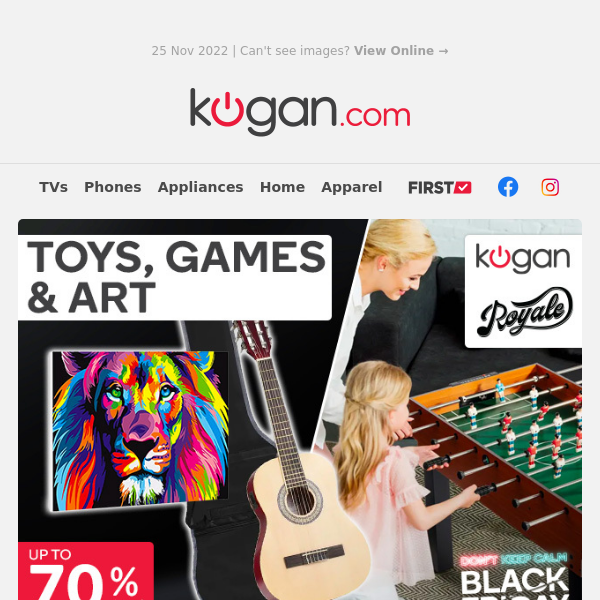 Black Friday: Up to 70% OFF Toys, Games & Crafts* - Hurry, Ends Sunday!