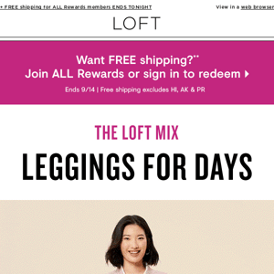 Leggings for days (+ our Fall Style Event just got BETTER!)