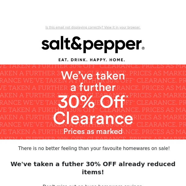 Additional 30% OFF Clearance!