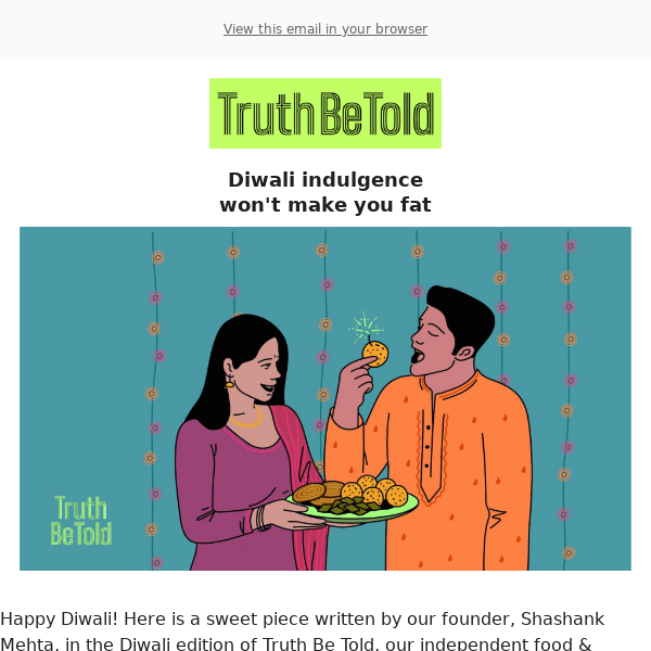 Diwali indulgence won't make you fat