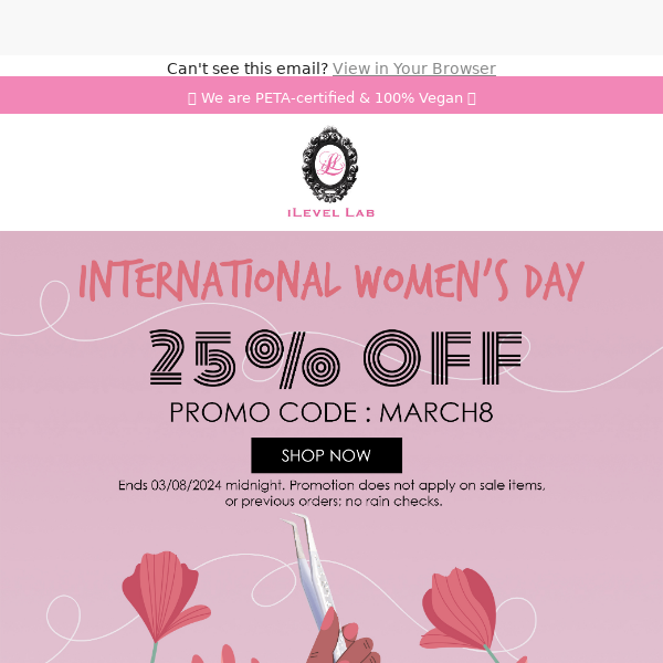 25% OFF! Happy International Women's Day 💅💗
