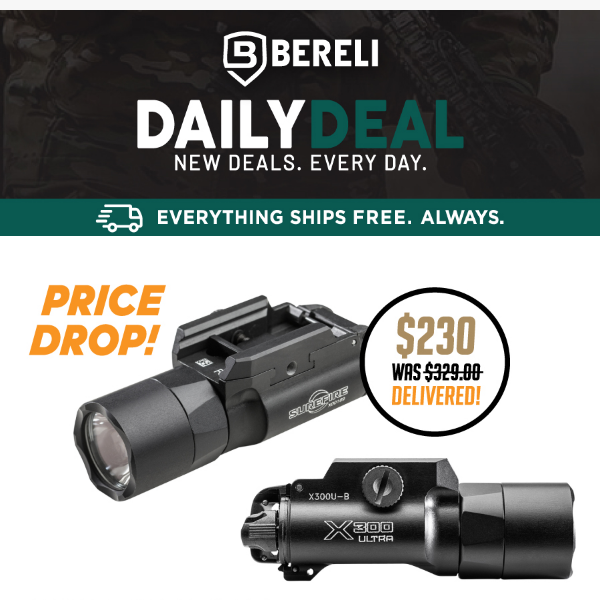 Daily Deal 🤯 Don't Wait! Surefire X300 Price Drop & Selling Fast!