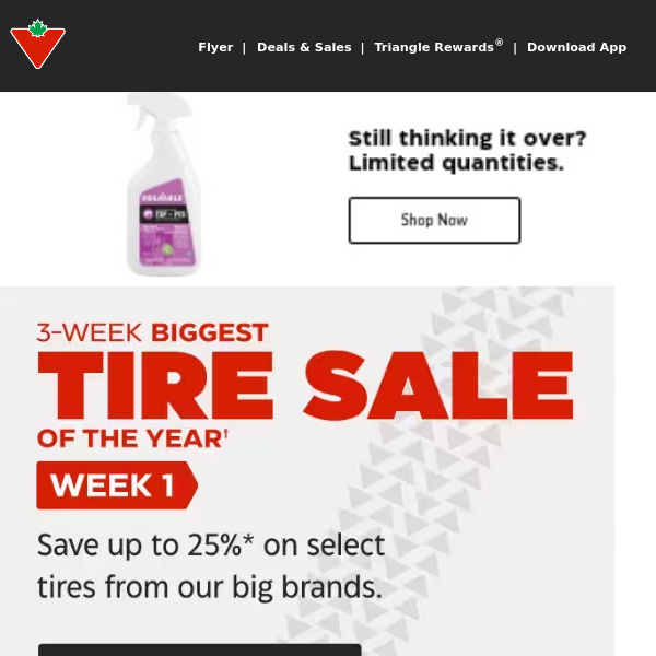 The Biggest Tire Sale of the Year is on now