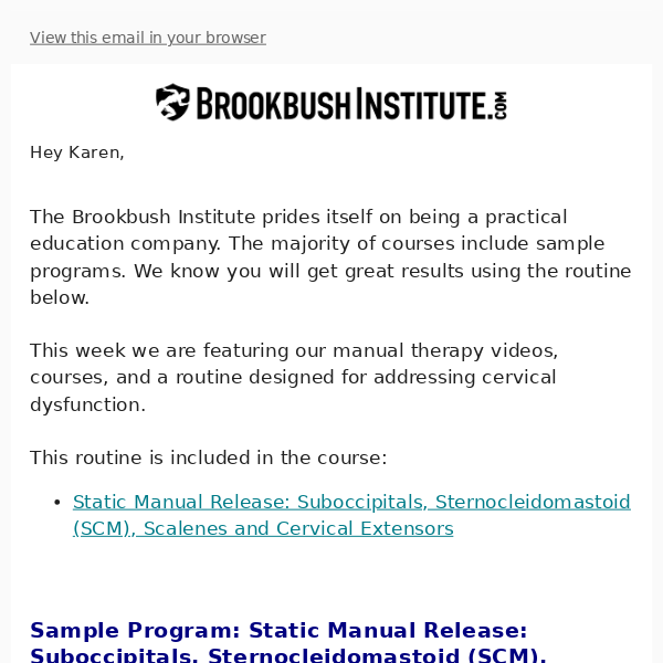 Check out this sample manual therapy routine.
