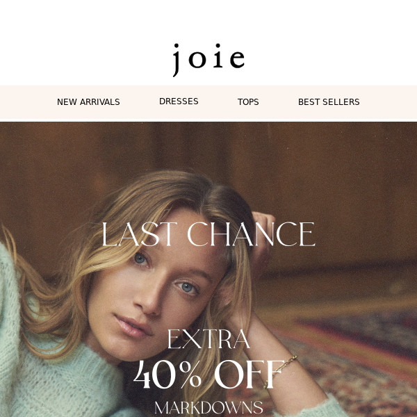 Last Chance: Extra 40% Off Sale Styles
