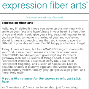 No Tricks, Just Treats for You, Expression Fiber Arts!