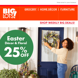 🐰 Hop to it! 25% OFF Easter décor & floral!