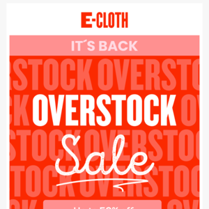 The Overstock Sale is Back!
