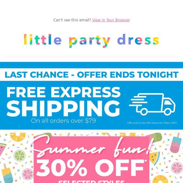 🌈 Last chance: FREE Express Shipping + 30% off* 😎