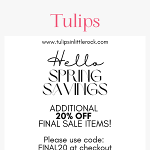 20% OFF FINAL SALE TAB