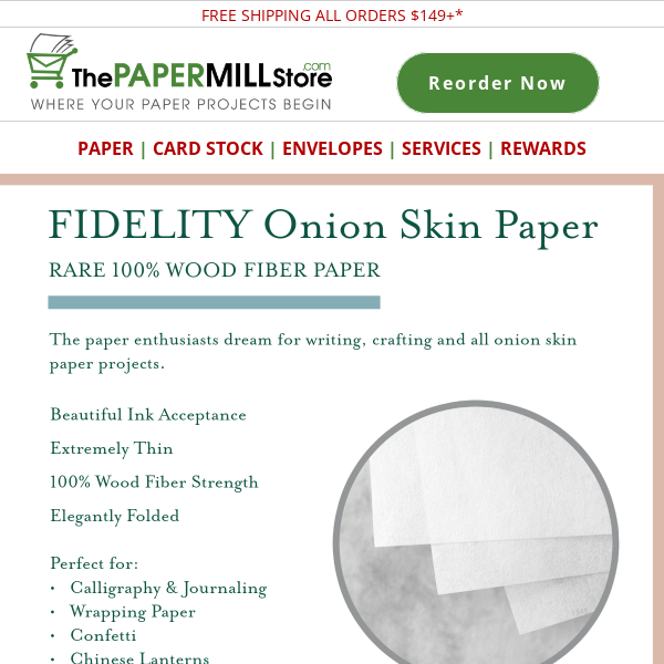 Onion skin paper Stock Photo