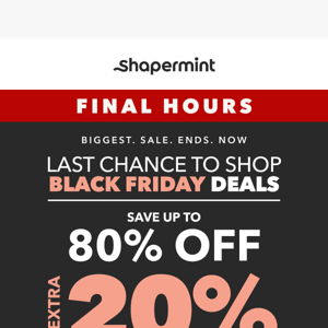 Remember the 80% OFF? It goes away now 💔