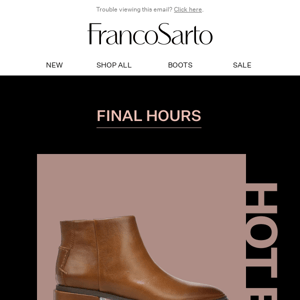 FINAL HOURS! Bold boots for $49.99