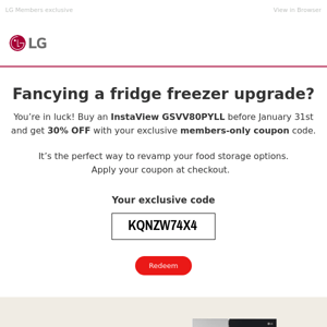 Cool offer: 30% off an InstaView fridge