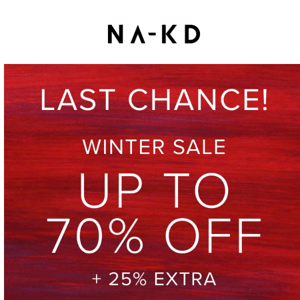 LAST DAY of Winter Sale