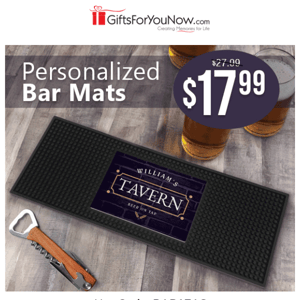 🚨New Arrival: $17.99 Personalized Bar Mats