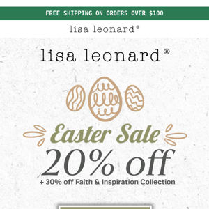 Easter Sale Alert: Save 20% SITEWIDE
