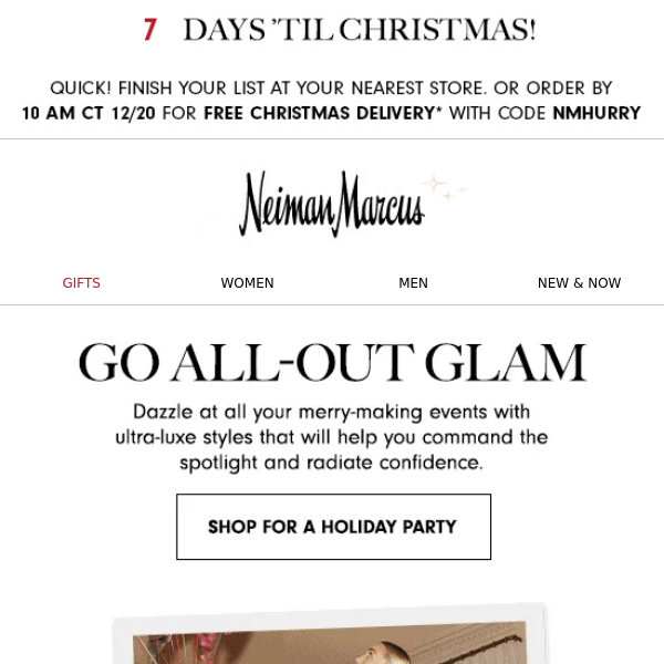 Hurry! Holiday party looks with free rush shipping