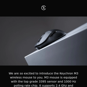 The Best Sensor Mouse At Only $49! Keychron M3 Wireless Mouse is Now Available.