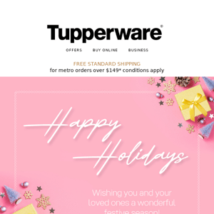 Happy Holidays from the Tupperware Team!