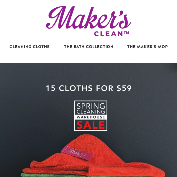 Spring Cleaning Sale On Now!