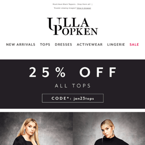 Jackets, Sweaters, Cardigans, Tees all 25% OFF