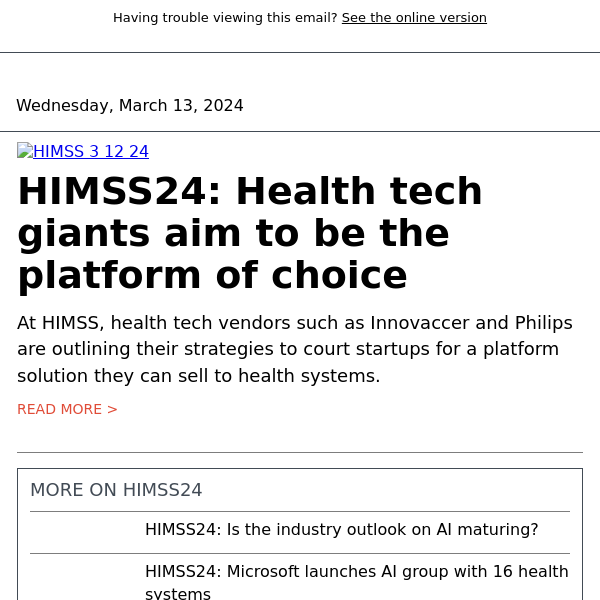 HIMSS24: Health tech giants partner with startups