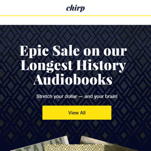 Epic deals on epically long history audiobooks