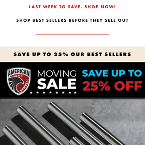 FINAL CALL: Save 25% Off Best Selling Barbells, Plates, and Kettlebells!