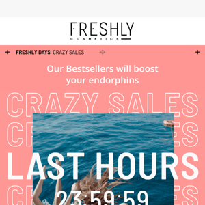 Ends today 40% OFF! 🚨 Don't miss out on Freshly Days!