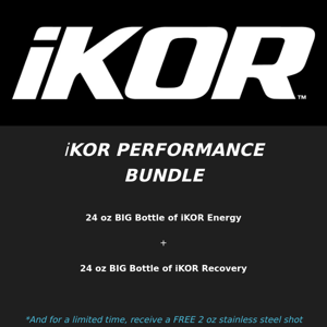 Save 25% and get a FREE iKOR Shot Glass