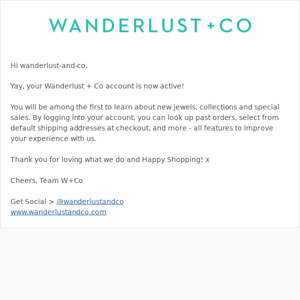 Hello from Wanderlust + Co