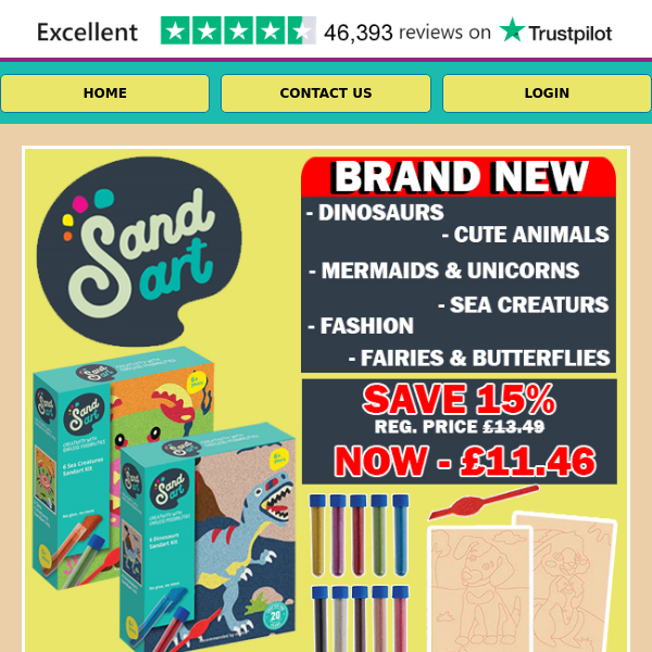 LAST CHANCE! Fabulous Sand Art sets for kids!