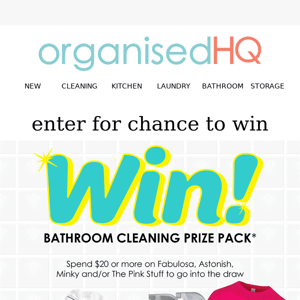 WIN WIN WIN - bathroom cleaning prize pack 🏆